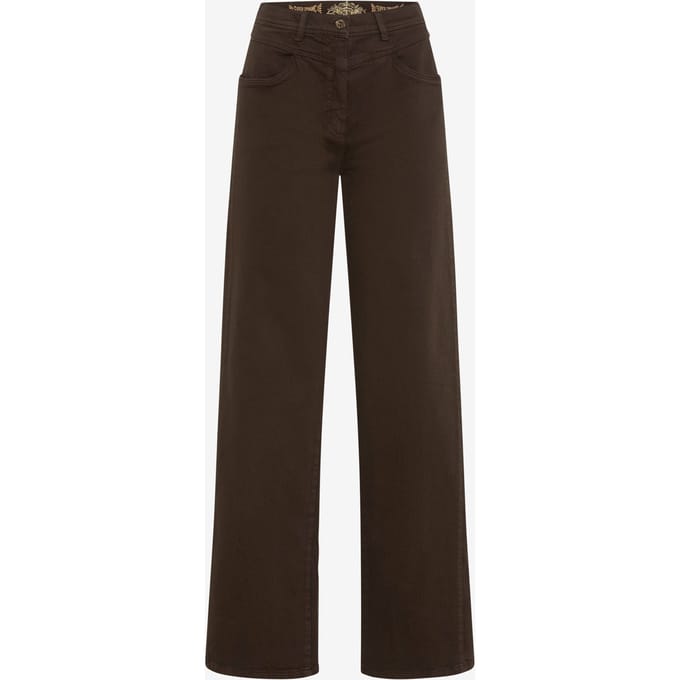Raphaela by Brax Dames Jeans  Style LAURA FLARED DARK CHOCOLATE, denim donkerbruin, maat 36