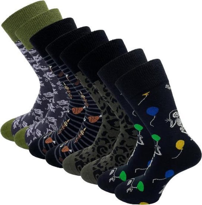 8 paar SQOTTON® - Naadloze sokken - After Party - Maat 36-40