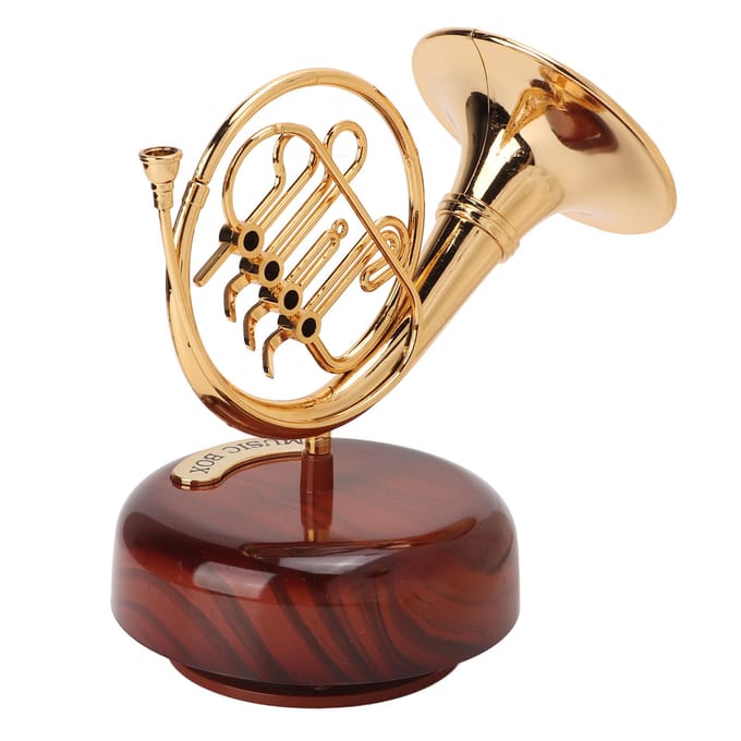 Franse Hoorn Ornament Klassiek Miniatuur Ontwerp Premium Duurzaam Kasteel in de Lucht Franse Hoorn Muziek beige