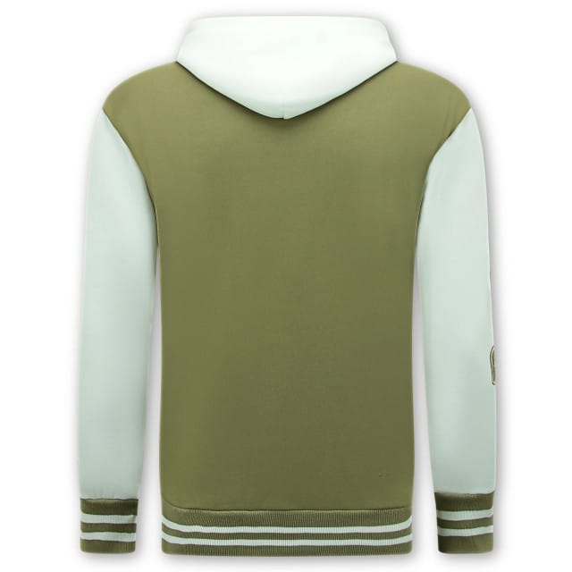 College vest met Capuchon - 905 - Bruin