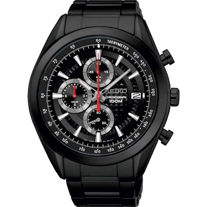 Seiko Chronograph SSB179P1 Heren Horloge - 45 mm