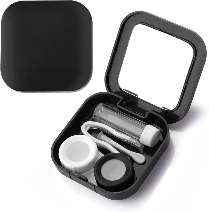 Solidchoice - Contactlenzen Etui met Spiegel voor Veilig Opbergen