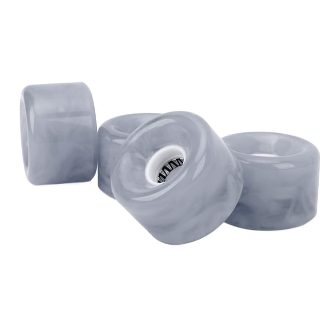 Lot de 4 Roues de Skateboard de Rechange Dureté 78A PU Translucide Clignotant Longboard Skateboard gray