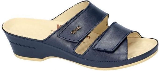 Vital -Dames - blauw donker - slippers & muiltjes - maat 38
