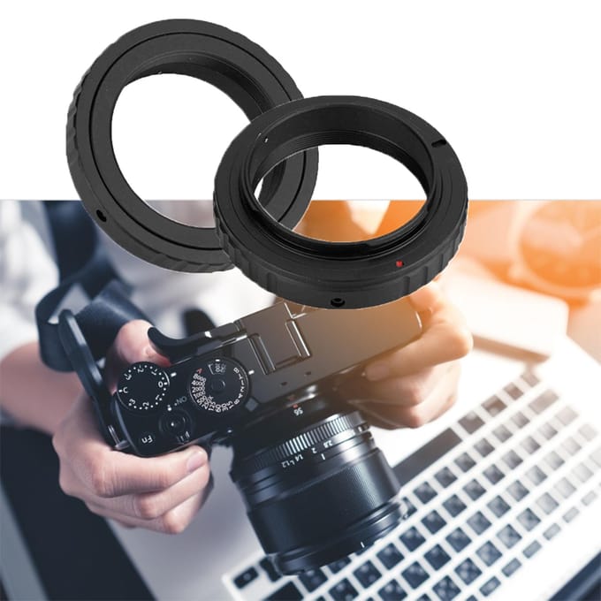 Objectif de recul pour télescope T2-OM T2 pour bague d'adaptation 43 pour Olympus E-600 E-510 E-500 E-450 E-5 black