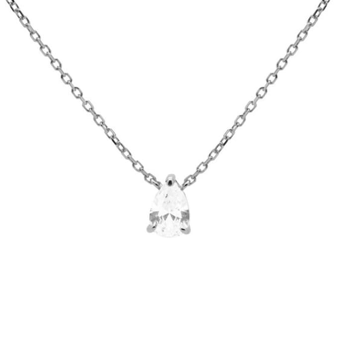 Karma Collier Druppel Crystal Zilver