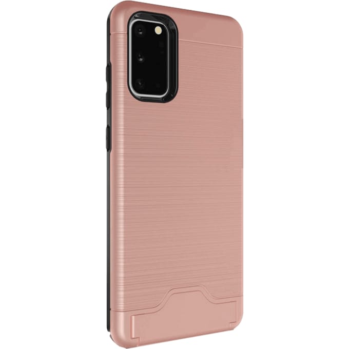 CaseBody Samsung Galaxy S20 Brushed Hoesje met Pashouder Roségoud