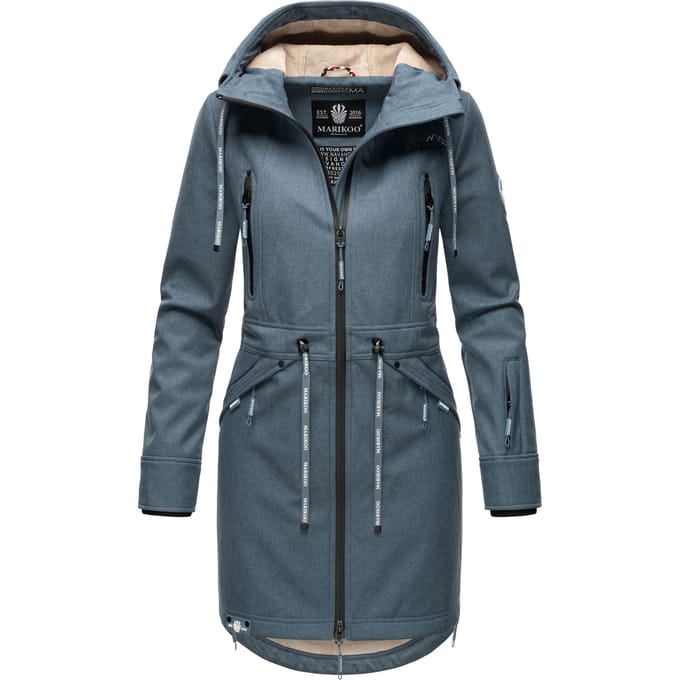 Marikoo dames softshelljas – Racquellee met capuchon & fleecevoering