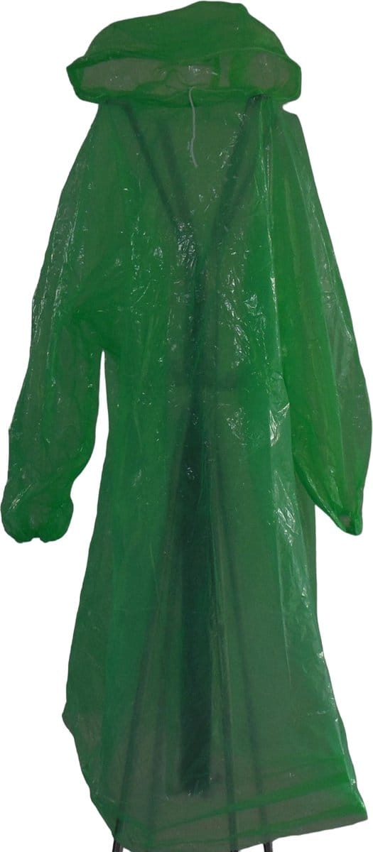 Poncho volwassenen groen