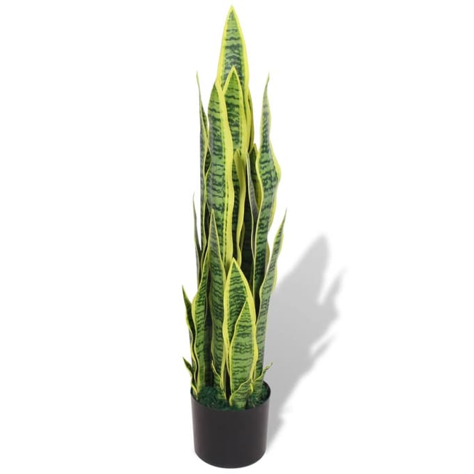 vidaXL - Kunst - sanseveria - plant - met - pot - 90 - cm - groen