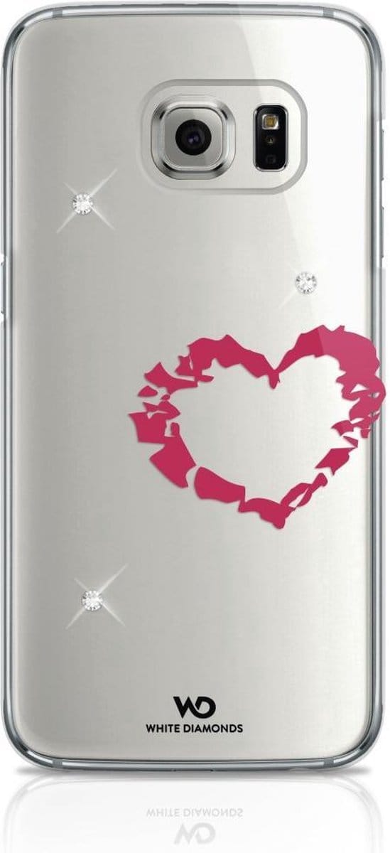 White Diamonds Cover Lipstick Heart Galaxy S7 crystal