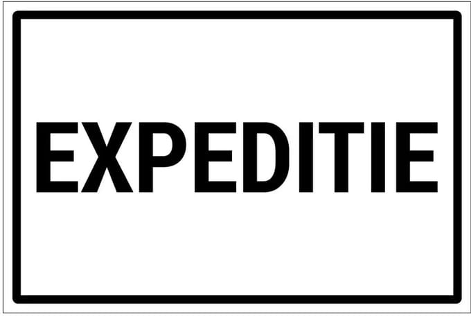 Expeditie bord | gecoat dibond materiaal | 60 x 40 cm