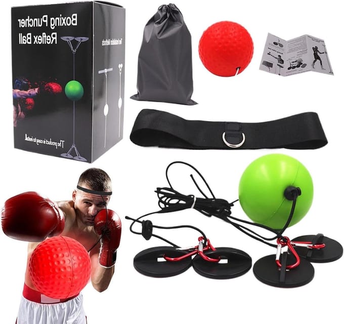 Reflex Boksbal - Reactiebal Training - Verbeter Coördinatie - Boorvrije Installatie - 93 cm Breed - Meerkleurig