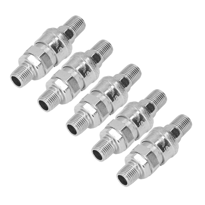 5 Sets Luchtkoppeling Vernikkeld RVS Pneumatische Snelkoppelingen en Plug Kit(14