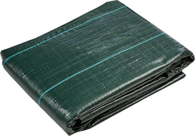 Mulchfolie Zwart UV-gestabiliseerd Voorkomt Onkruid Groei Lengte 10m Breedte 200cm