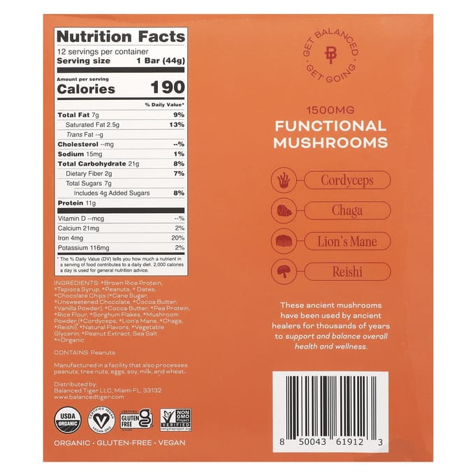 Eiwitreep, Pindakaas Chocolade, 12 Repen, 44G (1.55Oz) Elk