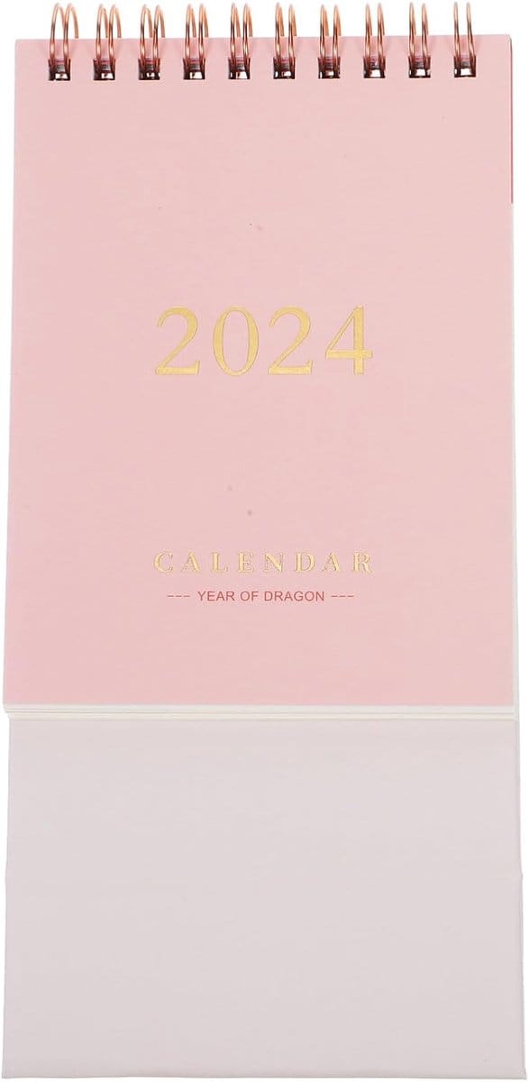Weekkalender - Bureauplanner - Planning maken - Compact formaat - 3 x 2 x 1 cm - Goud