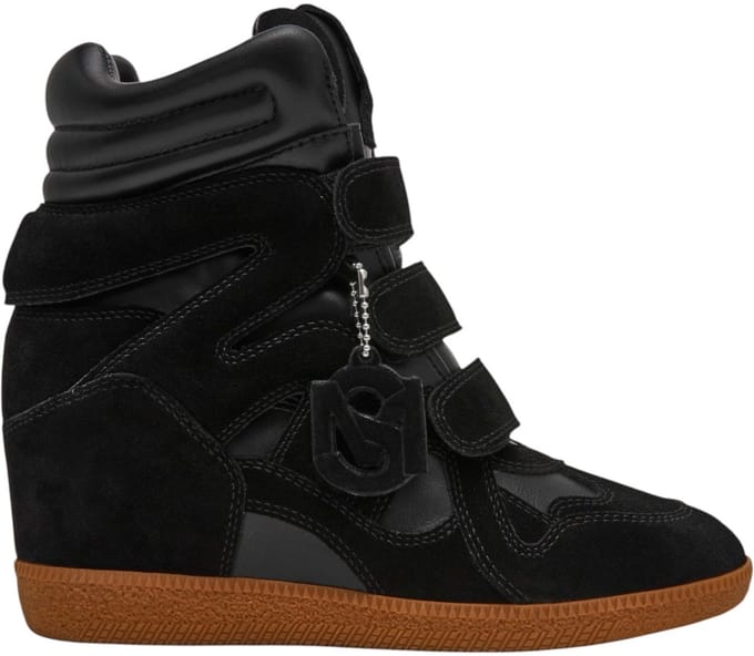 Sneakers van leermix model 'Mavis'