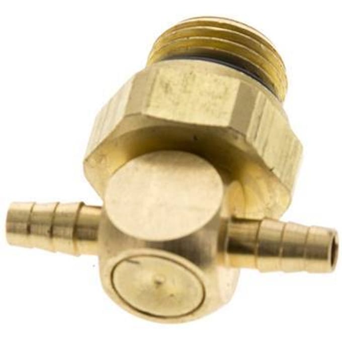 3 mm & G1/8'' Messing T-slangpilaar met buitendraad NBR Afdichting