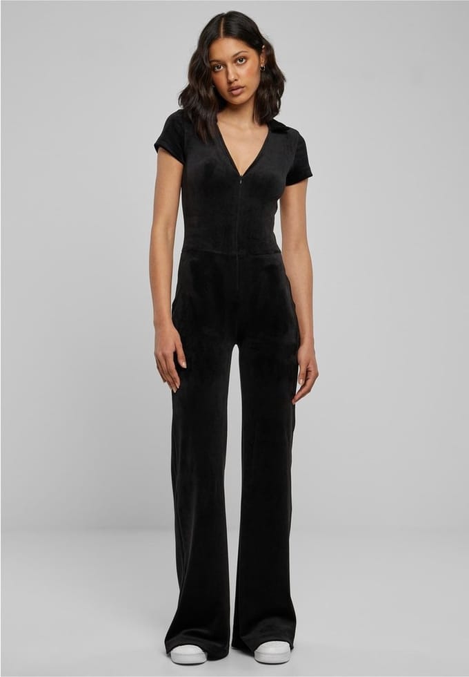 Urban Classics - Velvet Jumpsuit - 4XL - Zwart
