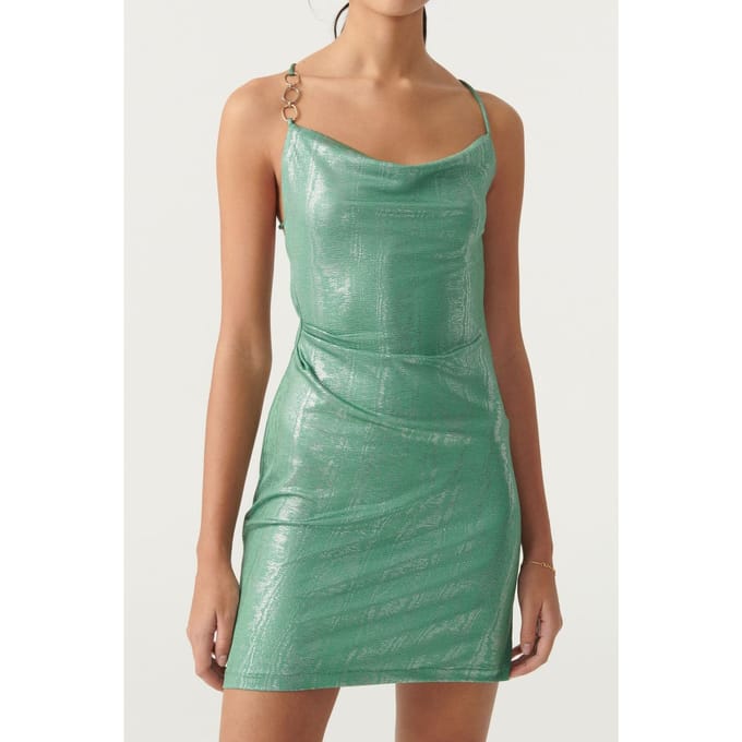 BA&SH Robe Tanusha Vert Maat: M | Mini Jurken Outlet | Dames | Groen
