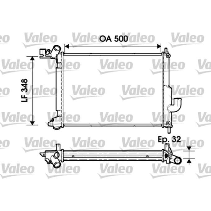 Radiator, motorkoeling VALEO 732349