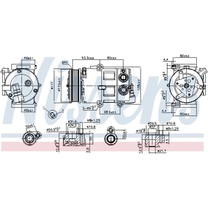 Compressor airconditioning NISSENS 890179
