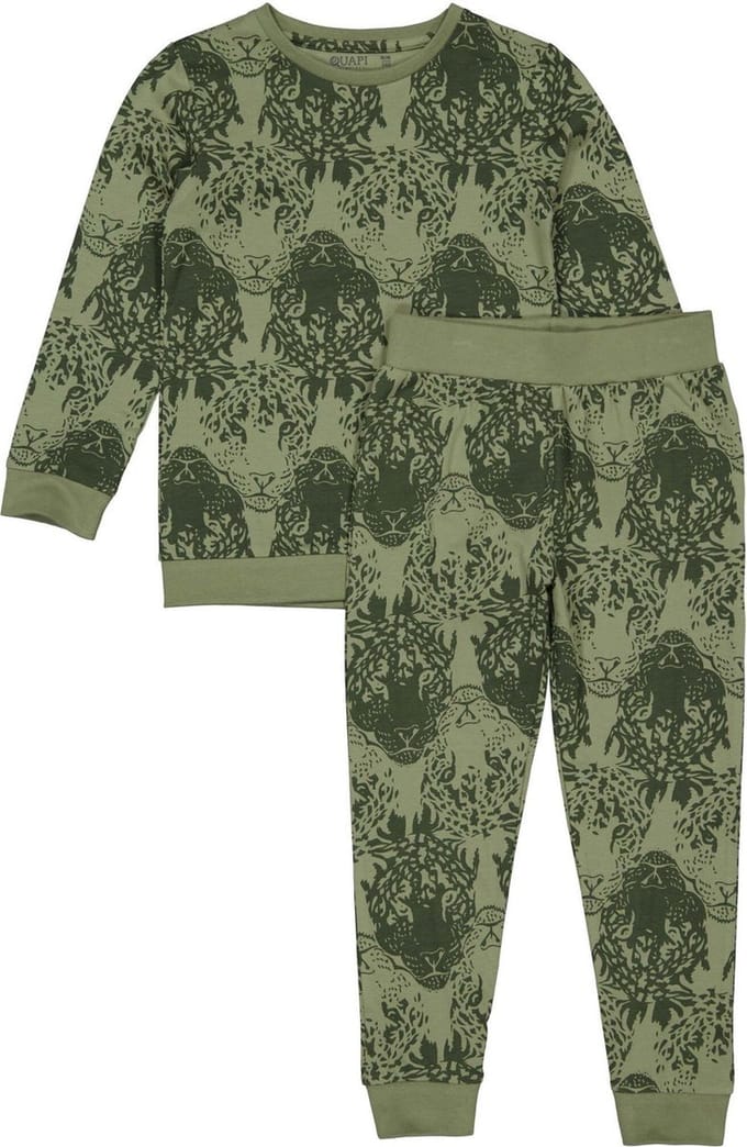 Quapi Jongens pyjama - Puck C - AOP Groen animal maat 92