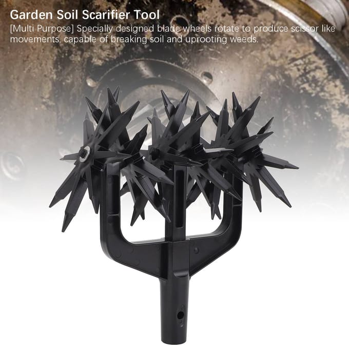 Tuinfrees met roterende cultivator van ABS-kunststof, handmatige grondbewerker, handfrees, tuingereedschap black