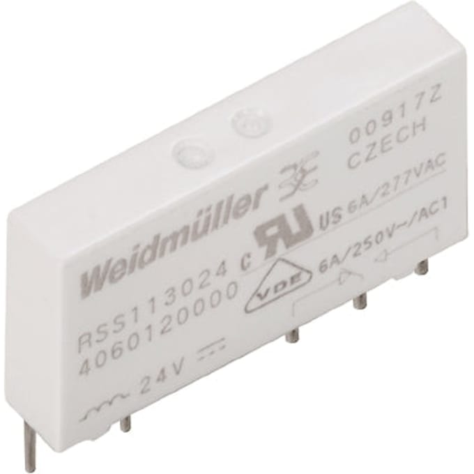 Weidmüller RSS113024F Steekrelais 24 V/DC 6 A 1x wisselcontact 18 stuk(s) Piece