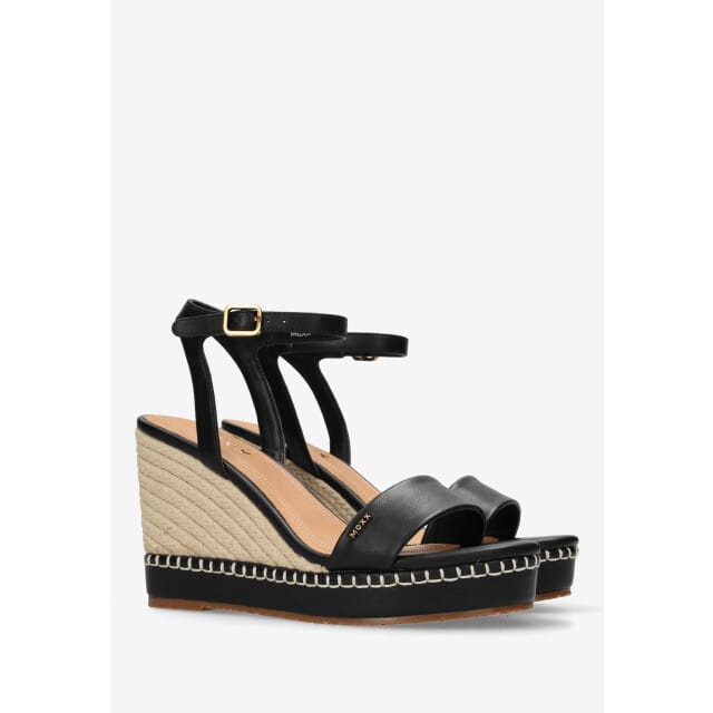 Mexx Ricky Palace Sandalen - Met Sleehak - Dames - Zwart - Maat 40