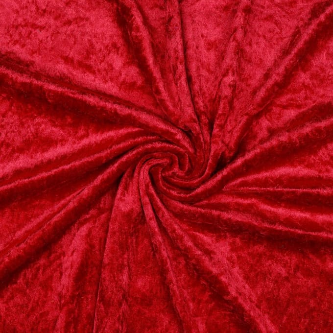 Velours de panne - 140cm breed - Rood - 10 meter