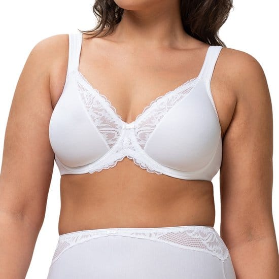 Triumph Modern Lace+Cotton N Vrouwen Beha - WHITE - Maat C85