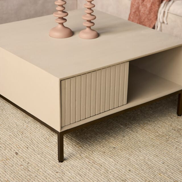 Starfurn - Salontafel Madison - Beige - 80x80x40 cm