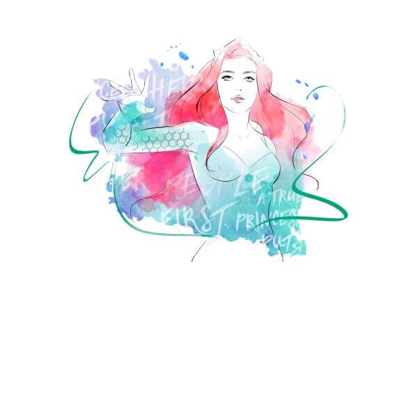 Aquaman Mera First Princess dames t-shirt - Wit - S