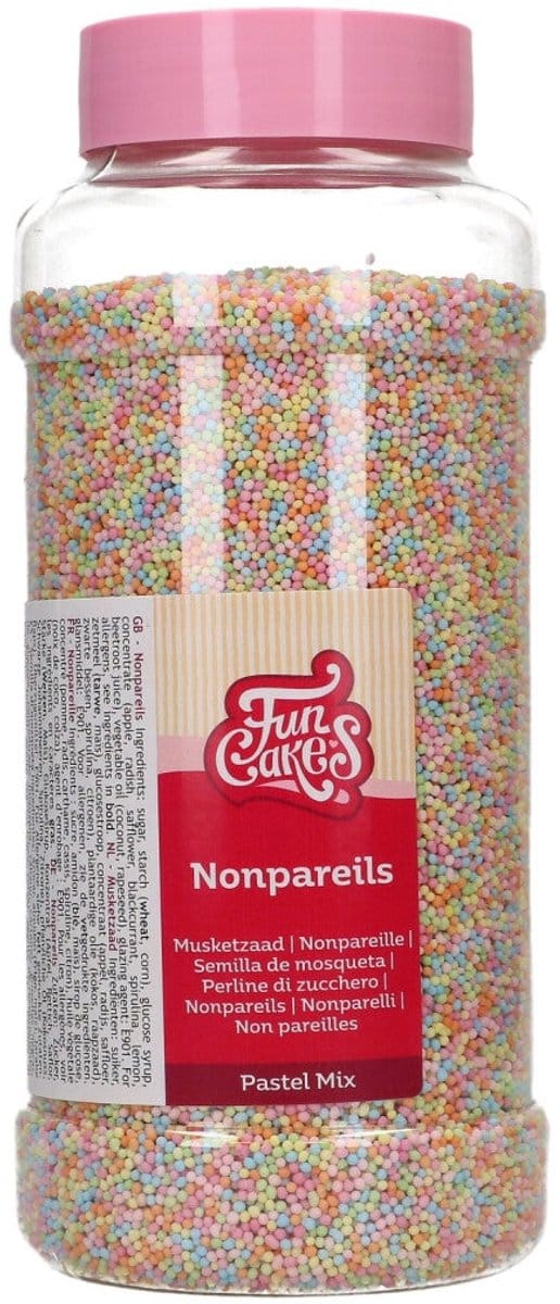 FunCakes NonPareils - Pastel Mix - 800g - Eetbare Decoraties voor Taarten en Cupcakes