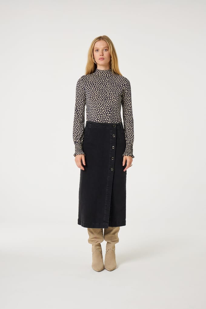 Fabienne Chapot Jada Top After Midnight Blue/ Maat: M | Longsleeves Outlet | Dames | Zwart