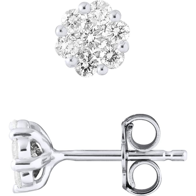 Stud Earrings Diamond 0,70 Cts - White Gold