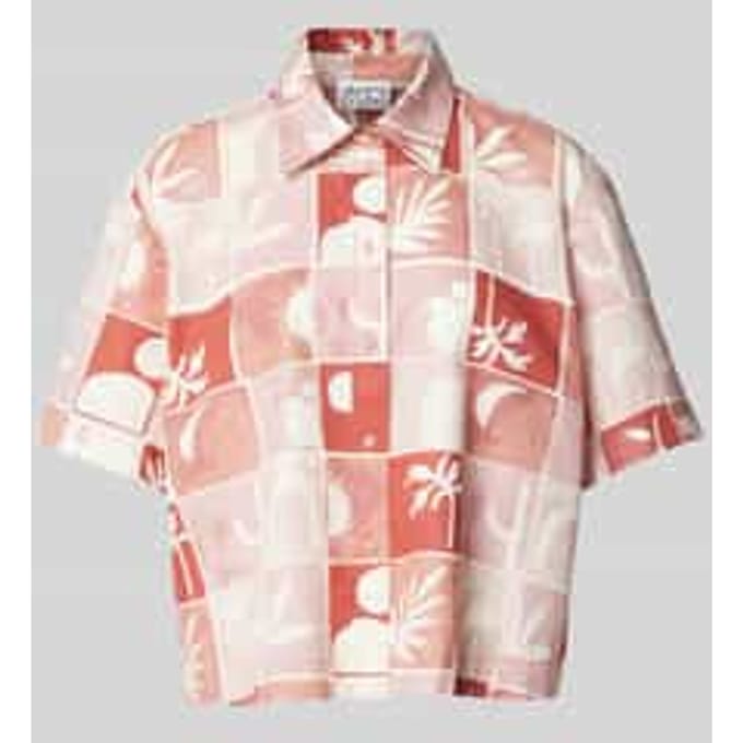 Relaxed fit blouse met structuurmotief