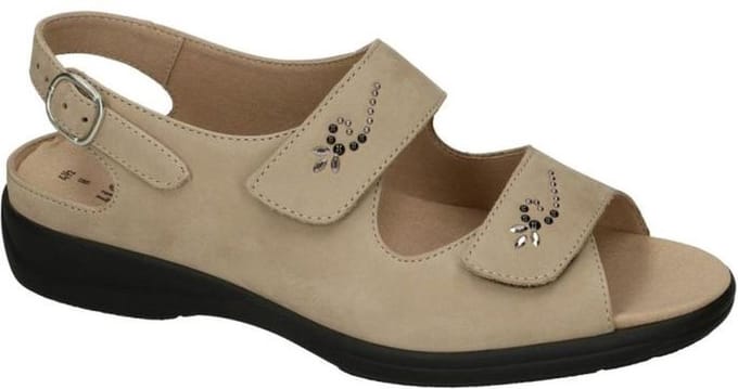 Solidus -Dames - taupe - sandalen - maat 42.5