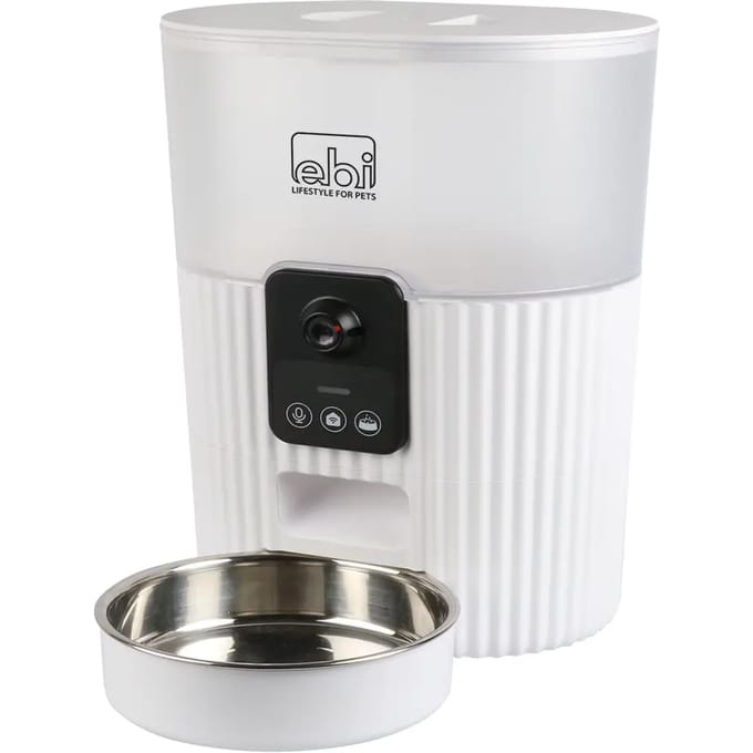 EBI Tinago - Smart Feeder - Voerautomaat Kat - Wit - 3,5L - 21x15x28cm