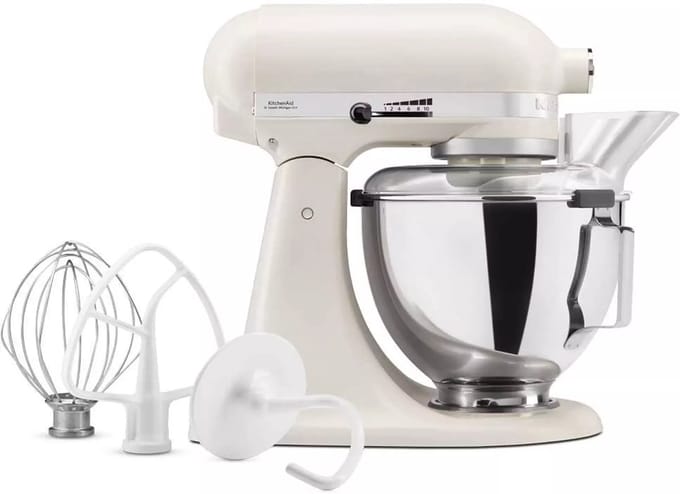 Kitchenaid Artisan 5KSM95PSEPL - Keukenmachine - 4,3L - Porselein wit - 3 Menghaken - 275 W