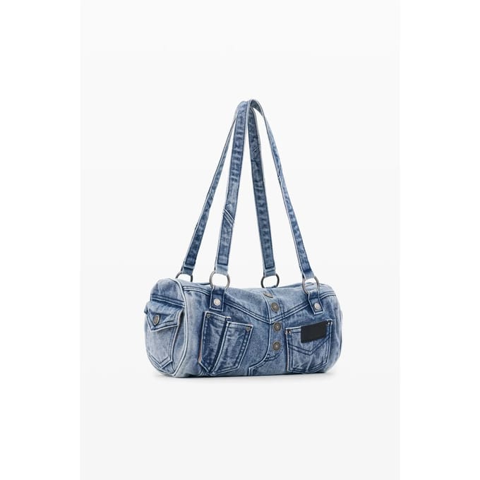 Desigual schoudertas Jackdenim Hagi Shoulder Bag Denim Raw blauw
