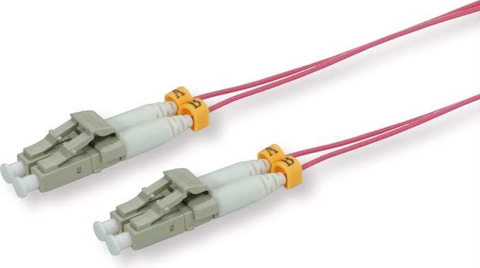 ROLINE Glasvezel kabel, dun, 50/125µm OM4, LC/LC, LSOH, Slim, violet, 10 m
