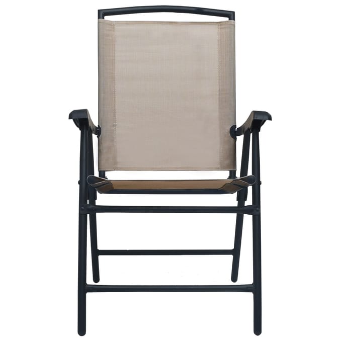 vidaXL - Opklapbare - stoelen, - 2 - stuks, - textiel - taupe