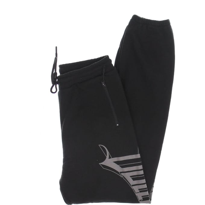 Lichtgewicht heren trainingsbroek met letters 3D joggingbroek zwart