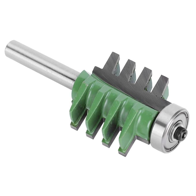 8x34.9mm Hardmetaal Vingerlasfrees Houtbewerkingsfrees Snijaccessoires Groen