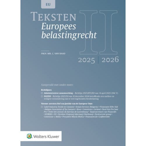 Teksten Europees Belastingrecht 2025/2026