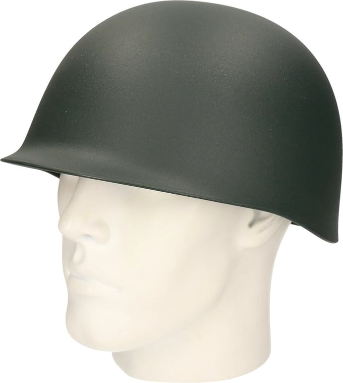 Fiestas Guirca Carnaval Verkleed Soldaat/militair/leger helm - groen - verkleedkleding spullen