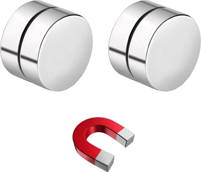 Fako Bijoux® - Oorbellen - Magnetisch - RVS - 12mm - Zilverkleurig